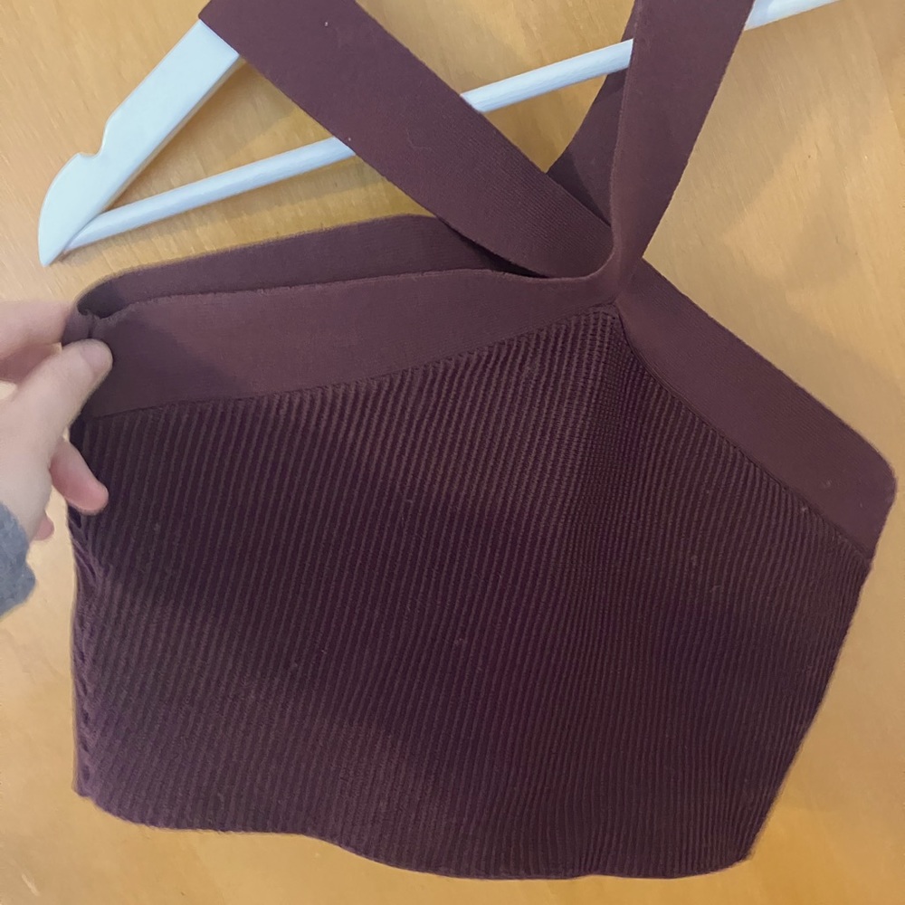 Burgundy top